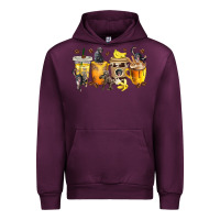Mauve Wine monkey coffee cups Urban Hoodie - texasbilliewilder