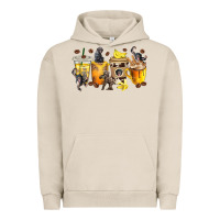 Pigment French Oak monkey coffee cups Urban Hoodie - texasbilliewilder