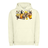 Pigment Pistachio monkey coffee cups Urban Hoodie - texasbilliewilder