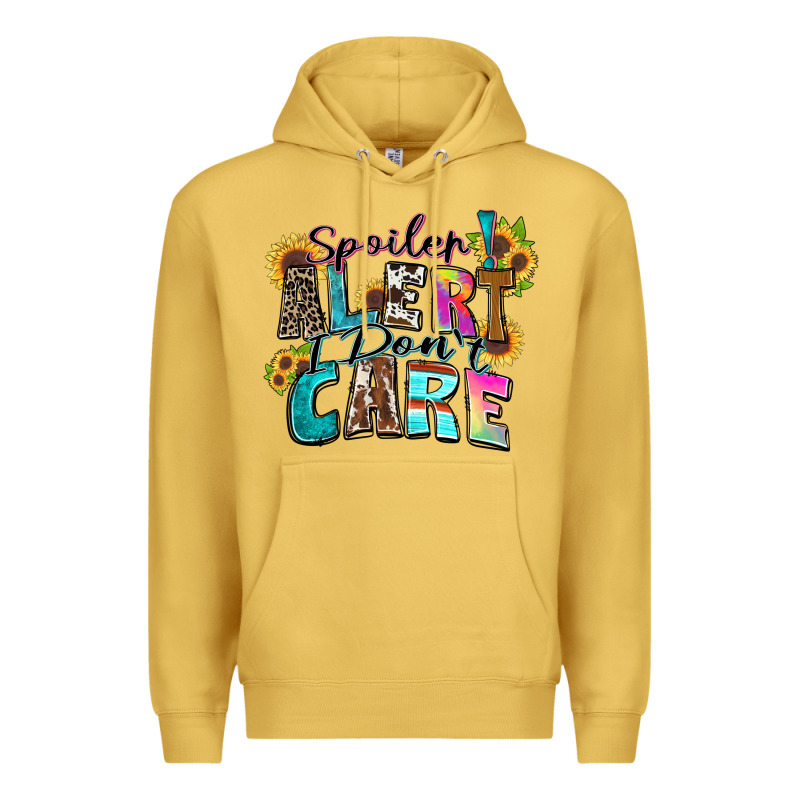 Spoiler Alert I Don't Care Premium Hoodie by Zillion Design Studio | Teevron