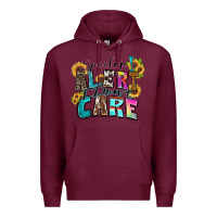 Burgundy spoiler alert i don't care Premium Hoodie - Zillion Design Studio