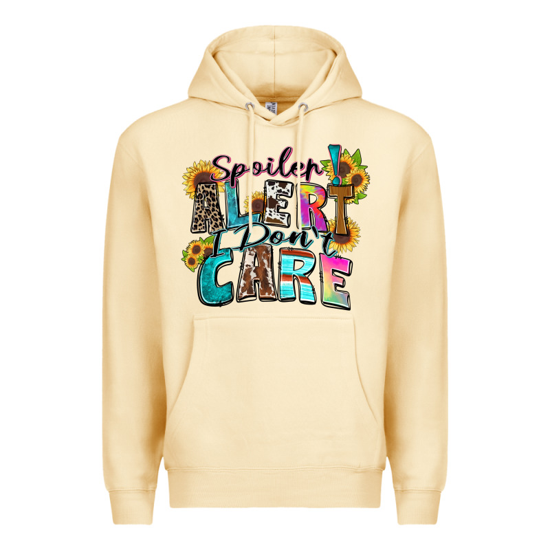 Spoiler Alert I Don't Care Premium Hoodie by Zillion Design Studio | Teevron