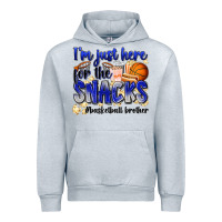 Heather Grey i'm just here for the snacks #basketball brother Urban Hoodie - Zillion Design Studio