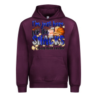 Mauve Wine i'm just here for the snacks #basketball brother Urban Hoodie - Zillion Design Studio