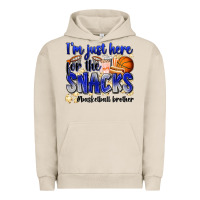 Pigment French Oak i'm just here for the snacks #basketball brother Urban Hoodie - Zillion Design Studio