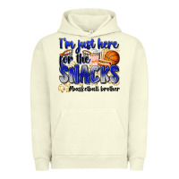 Pigment Pistachio i'm just here for the snacks #basketball brother Urban Hoodie - Zillion Design Studio