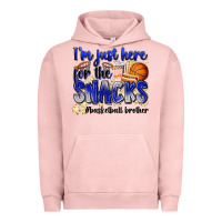 Pigment Salmon i'm just here for the snacks #basketball brother Urban Hoodie - Zillion Design Studio