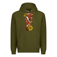 Army Green sport football  lightning bolt Premium Hoodie - texasbilliewilder