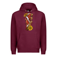 Burgundy sport football  lightning bolt Premium Hoodie - texasbilliewilder
