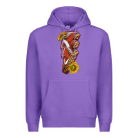 Purple sport football  lightning bolt Premium Hoodie - texasbilliewilder