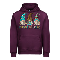 Mauve Wine howdy gnomies Urban Hoodie - Zillion Design Studio