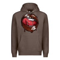 Coffee sports lips american football Premium Hoodie - texasbilliewilder