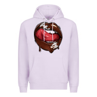 Lilac sports lips american football Premium Hoodie - texasbilliewilder
