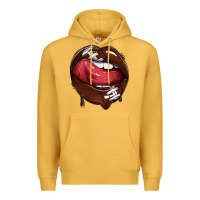 Mustard sports lips american football Premium Hoodie - texasbilliewilder