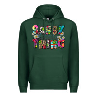 Sports Green sassy little thing Premium Hoodie - Zillion Design Studio