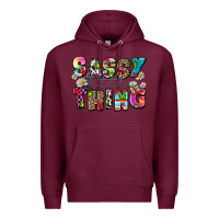Burgundy sassy little thing Premium Hoodie - Zillion Design Studio