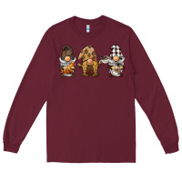 Burgundy coffee gnomes Long Sleeve Tee - BarkalooDesign