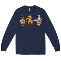 Navy coffee gnomes Long Sleeve Tee - BarkalooDesign