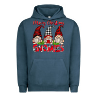 Pigment Midnight Navy merry christmas gnomies Urban Hoodie - Zillion Design Studio