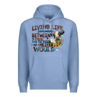 Colony Blue living life somewhere between jesus take the wheel Premium Hoodie - Zillion Design Studio