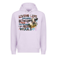 Lilac living life somewhere between jesus take the wheel Premium Hoodie - Zillion Design Studio