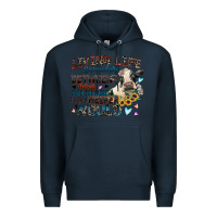 Navy living life somewhere between jesus take the wheel Premium Hoodie - Zillion Design Studio