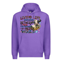 Purple living life somewhere between jesus take the wheel Premium Hoodie - Zillion Design Studio