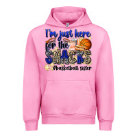 Fuchsia Pink i'm just here for the snacks #basketball sister Urban Hoodie - Zillion Design Studio