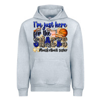 Heather Grey i'm just here for the snacks #basketball sister Urban Hoodie - Zillion Design Studio