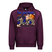 Mauve Wine i'm just here for the snacks #basketball sister Urban Hoodie - Zillion Design Studio