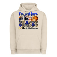 Pigment French Oak i'm just here for the snacks #basketball sister Urban Hoodie - Zillion Design Studio