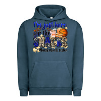 Pigment Midnight Navy i'm just here for the snacks #basketball sister Urban Hoodie - Zillion Design Studio