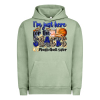 Pigment Oil Green i'm just here for the snacks #basketball sister Urban Hoodie - Zillion Design Studio