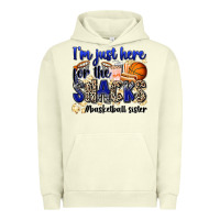 Pigment Pistachio i'm just here for the snacks #basketball sister Urban Hoodie - Zillion Design Studio