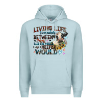 Blue Mist living life somewhere between jesus take the wheel Premium Hoodie - Zillion Design Studio