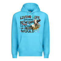 Ocean Blue living life somewhere between jesus take the wheel Premium Hoodie - Zillion Design Studio
