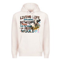 Pale Pink living life somewhere between jesus take the wheel Premium Hoodie - Zillion Design Studio