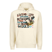 Sandshell living life somewhere between jesus take the wheel Premium Hoodie - Zillion Design Studio