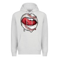 Dove Grey sports lips baseball Premium Hoodie - texasbilliewilder