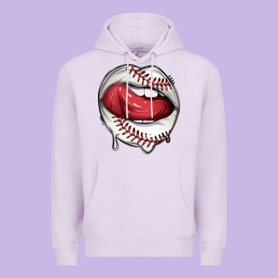 Sports Lips Baseball Premium Hoodie Designed By Texasbilliewilder