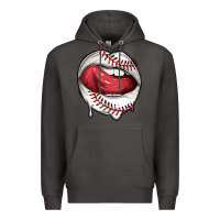 Smoke sports lips baseball Premium Hoodie - texasbilliewilder