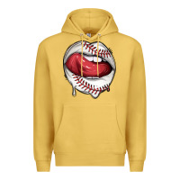Antique Gold sports lips baseball Premium Hoodie - texasbilliewilder