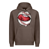Coffee sports lips baseball Premium Hoodie - texasbilliewilder