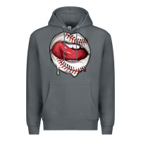 Rock sports lips baseball Premium Hoodie - texasbilliewilder
