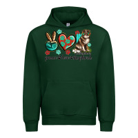 Forest Green peace love australian shepherd Urban Hoodie - texasbilliewilder