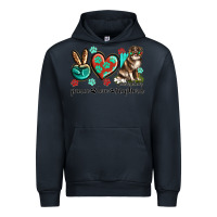 Navy peace love australian shepherd Urban Hoodie - texasbilliewilder