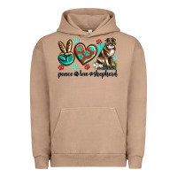 Pigment Burro peace love australian shepherd Urban Hoodie - texasbilliewilder