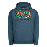 Pigment Midnight Navy peace love australian shepherd Urban Hoodie - texasbilliewilder
