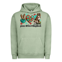 Pigment Oil Green peace love australian shepherd Urban Hoodie - texasbilliewilder