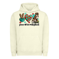 Pigment Pistachio peace love australian shepherd Urban Hoodie - texasbilliewilder